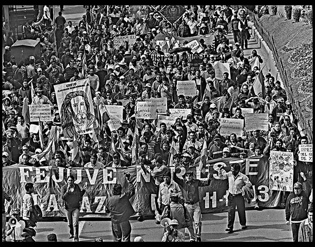 Bolivia, march to restore the gasoline subsidy, La Paz, December 2010